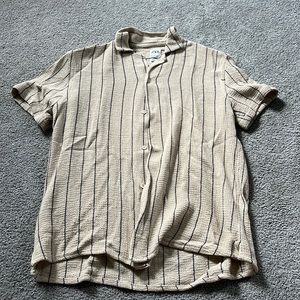 Zara Woven Button Down Shirt - L